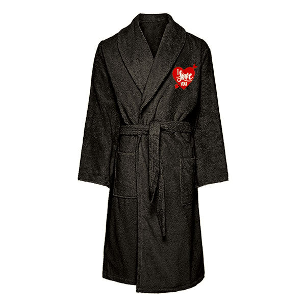 Personalised  I Love You Heart Fleece Gown - Snuggly
