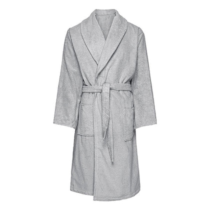 Personalised Toweling Bathrobe Light Grey - Snuggly
